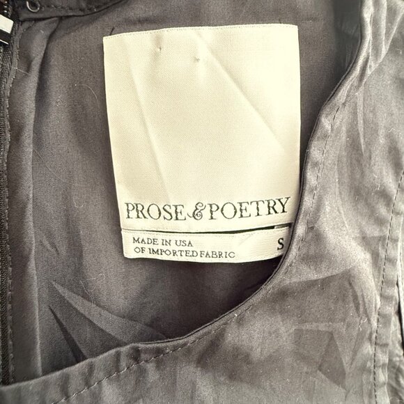 Prose & Poetry Black Sleeveless Tie-Front Cotton Top,  S - Picture 4 of 11